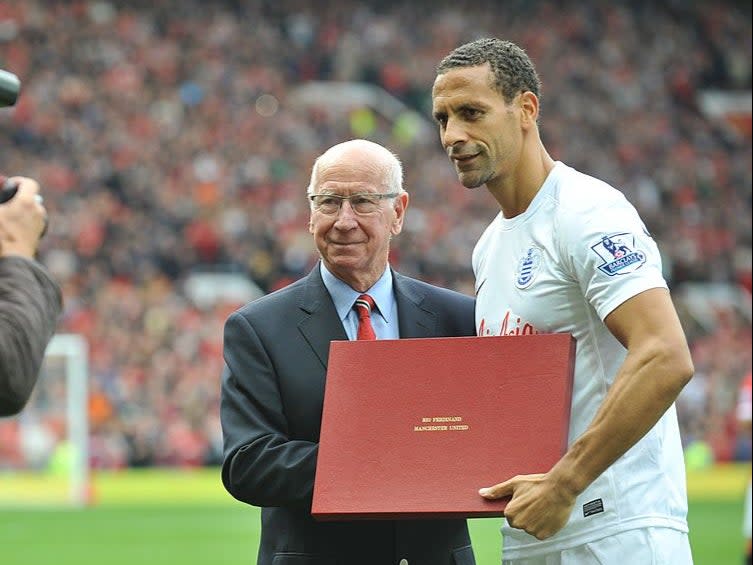 <p>Ferdinand has never forgotten Charlton’s poignant words</p> (AFP via Getty Images)