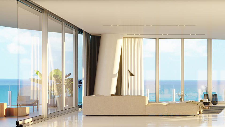 All units have expansive water views. - Credit: Photo: Courtesy of Aston Martin Residences