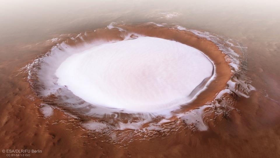 A crater on Mars