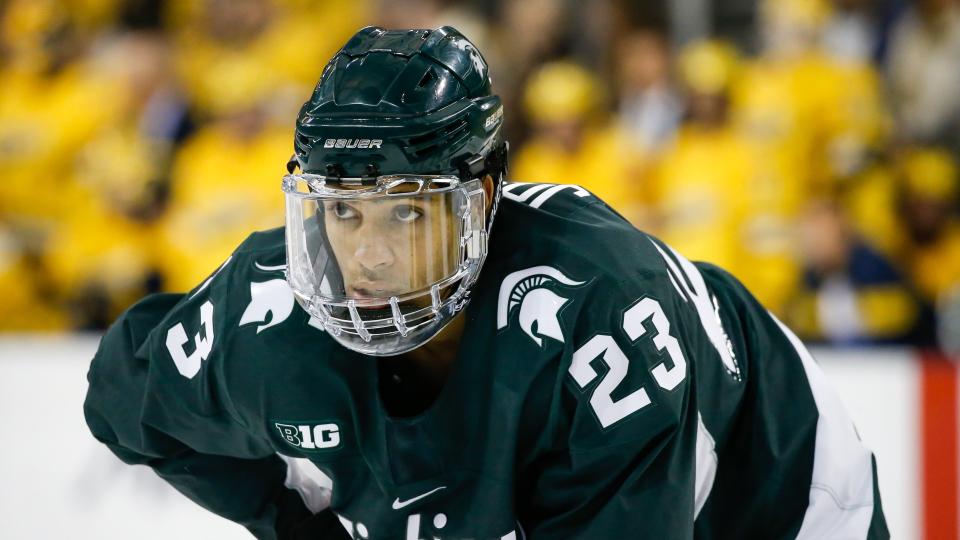 Michigan State forward Jagger Joshua is disappointed with the NCAA's inaction after he alleged that an opponent taunted him with racial slurs during a game. (Getty Images)