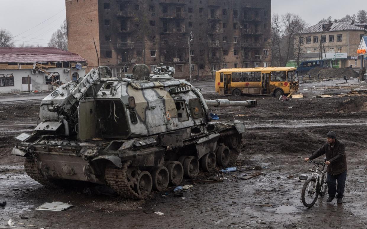 Destroyed Russian tank - Chris McGrath/Getty Images