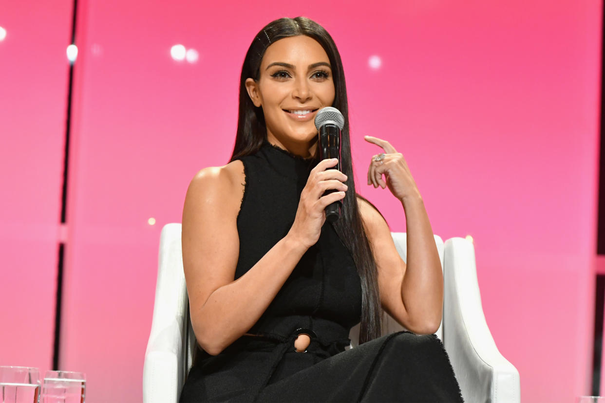 Kim Kardashian isn't a stranger to a photoshoot, but this one was out of her control. (Getty Images)