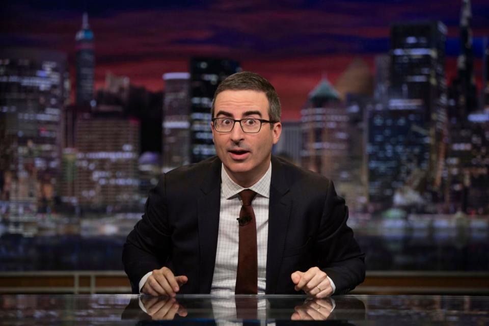 Ferocious form: host John Oliver (HBO)