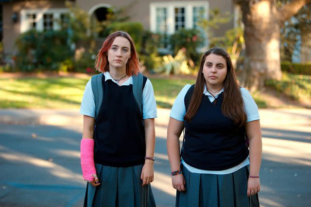 Merie Wallace/A24 Saoirse Ronan and Beanie Feldstein in 'Lady Bird'