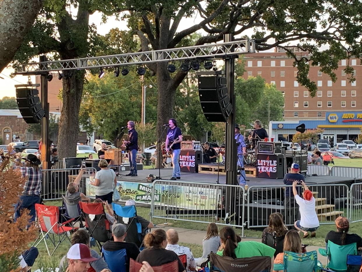 Little Texas performs in downtown Denison as a part of the 2020 Music on Main concert series.