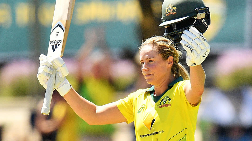 Ellyse Perry has scored her first ODI century for Australia. Pic: Getty