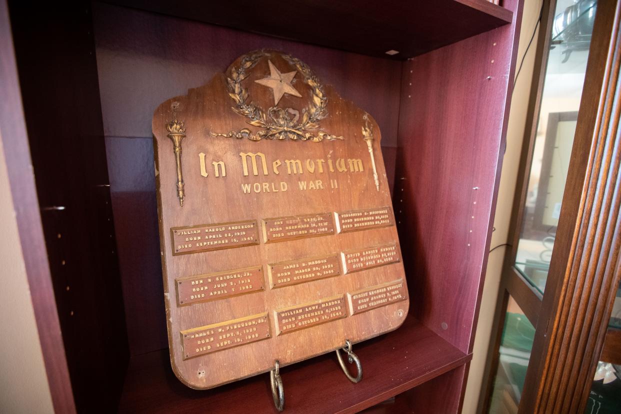 The history of Trinity United Methodist Church is kept in a historical room with several relics on display.