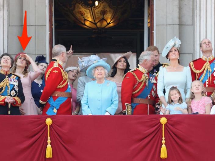 Princess Beatrice at Trooping the Colour with the royal family.