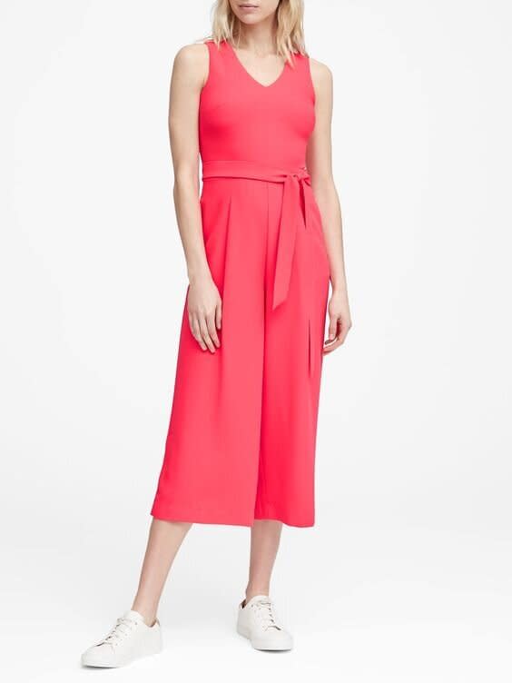 <strong><a href="https://bananarepublic.gap.com/browse/product.do?pid=426616" target="_blank" rel="noopener noreferrer">Get the cropped V-neck jumpsuit for $139.</a></strong>