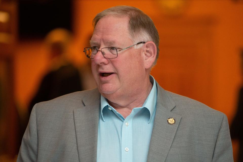 House Majority Leader Dan Hawkins, R-Wichita, said he is watching a proposed amendment to the Kansas Constitution before discussing abortion legislation.