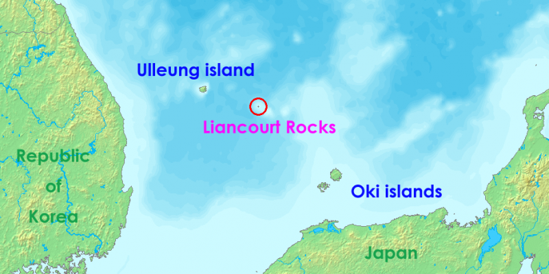 南韓與日本之間有主權爭議的獨島（竹島）（Wikipedia / Public Domain）