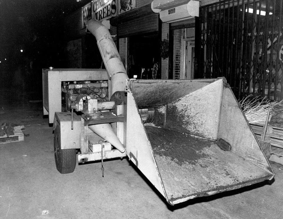 a large woodchipper machine