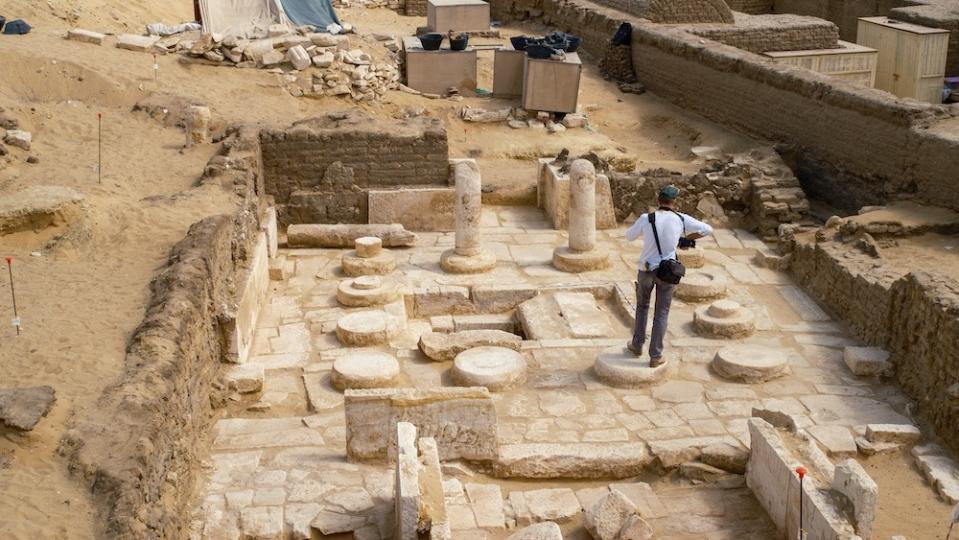 Part of the site that the team is working on at Saqqara.