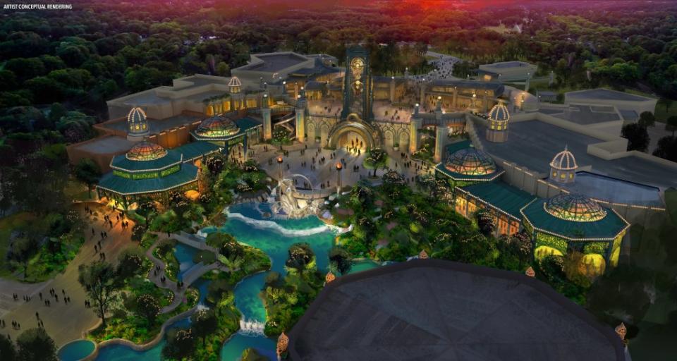 Artist rendering of Celestial Park at Epic Universe