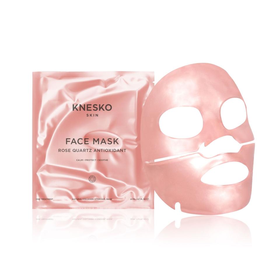 <p><a href="https://go.redirectingat.com?id=74968X1596630&url=https%3A%2F%2Fknesko.com%2Fproduct%2Frose-quartz-face-mask%2F&sref=https%3A%2F%2F" rel="nofollow noopener" target="_blank" data-ylk="slk:Shop Now;elm:context_link;itc:0;sec:content-canvas" class="link ">Shop Now</a></p><p>Rose Quartz Antioxidant Collagen Face Mask</p><p>knesko.com</p><p>$37.00</p><span class="copyright">Knesko</span>