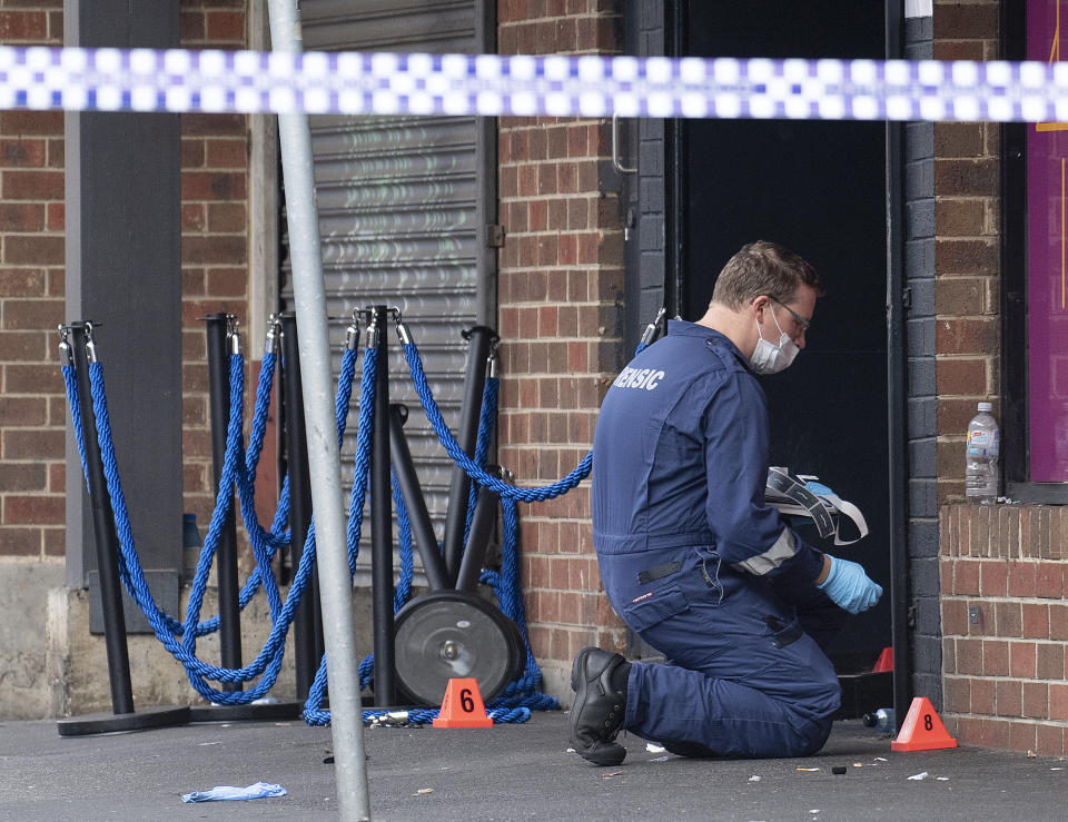 Victoria Police at the scene of a multiple shooting outside Love Machine nightclub in Prahran. Source: AAP