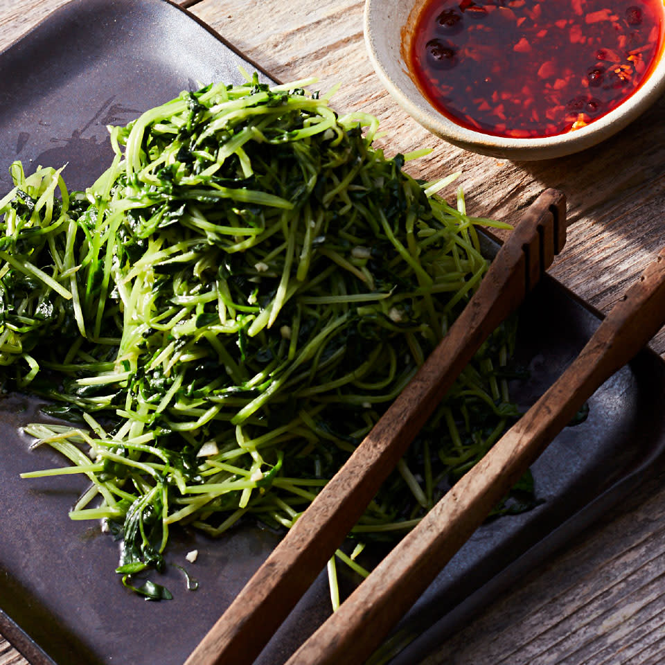 Sautéed Pea Shoots with Garlic