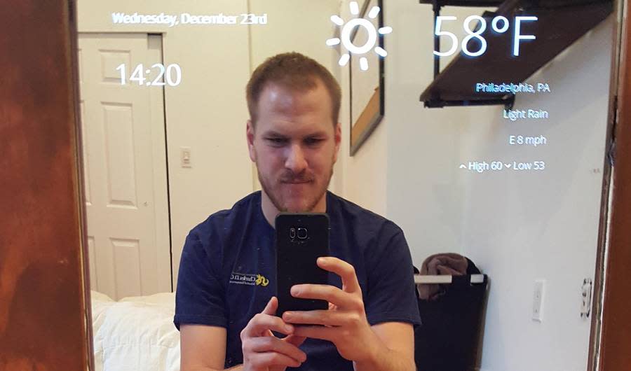 This Dude's Real-Life Magic Mirror Is Absolutely Genius