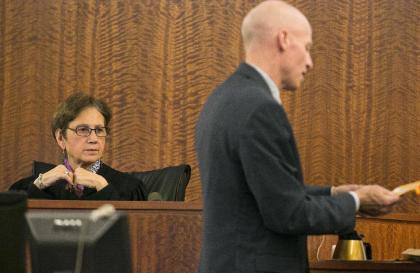 Superior Court Judge Susan Garsh, left, denied a prosecution's motion on Wednesday. (AP)