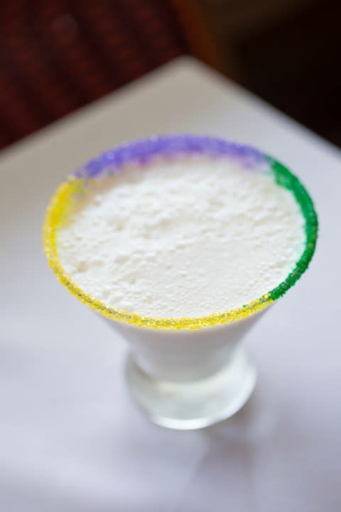 A Mardi Gras-themed cocktail at Ralphs on the Park in New Orleans on Friday, February 2, 2018. Photo by Chris Granger