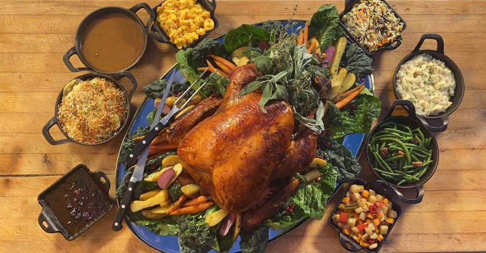 A gorgeously roasted turkey commands the table at Thanksgiving, its loyal adjutants (aka side dishes) paying homage.