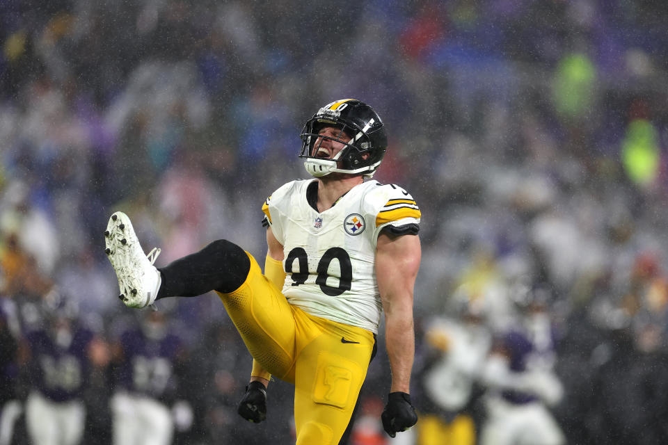 T.J. Watt previously won NFL Defensive Player of the Year in 2021. (Photo by Rob Carr/Getty Images)