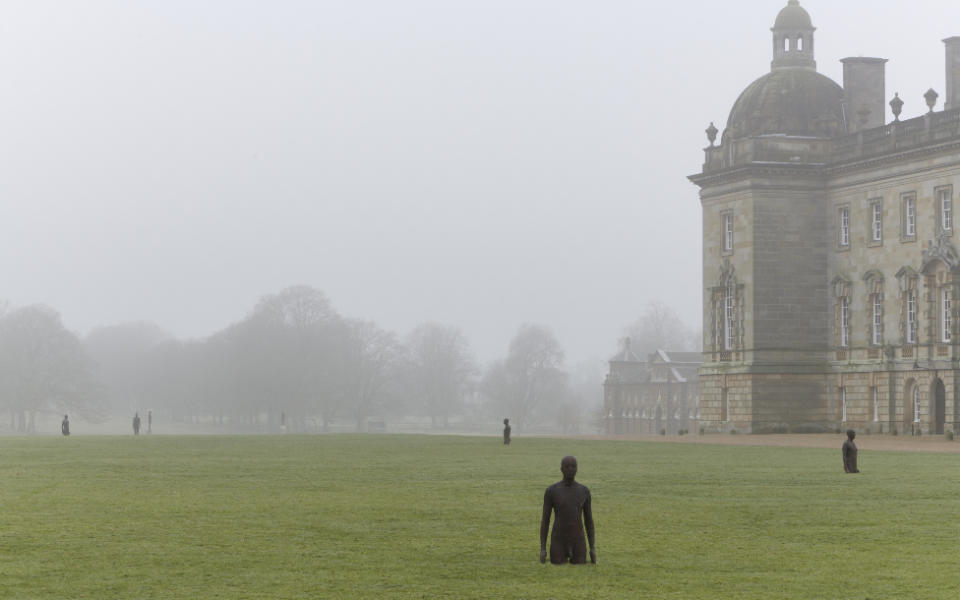 Antony Gormley's Time Horizon installation at Houghton Hall, Norfolk,