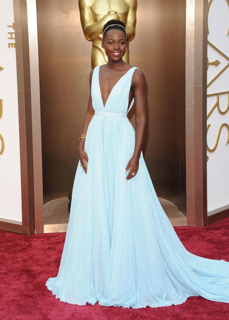 hollywood, ca march 02 actress lupita nyongo arrives at the 86th annual academy awards at hollywood highland center on march 2, 2014 in hollywood, california photo by axellebauer griffinfilmmagic