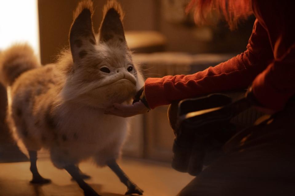 (L-R): A Loth-cat and Sabine Wren (Natasha Liu Bordizzo) in Lucasfilm’s STAR WARS: AHSOKA, exclusively on Disney+. ©2023 Lucasfilm Ltd. & TM. All Rights Reserved.