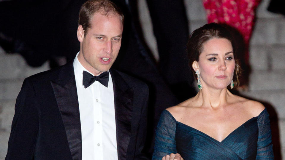 In eleganter Abendrobe: Kate in Begleitung ihres Ehemanns Prinz William