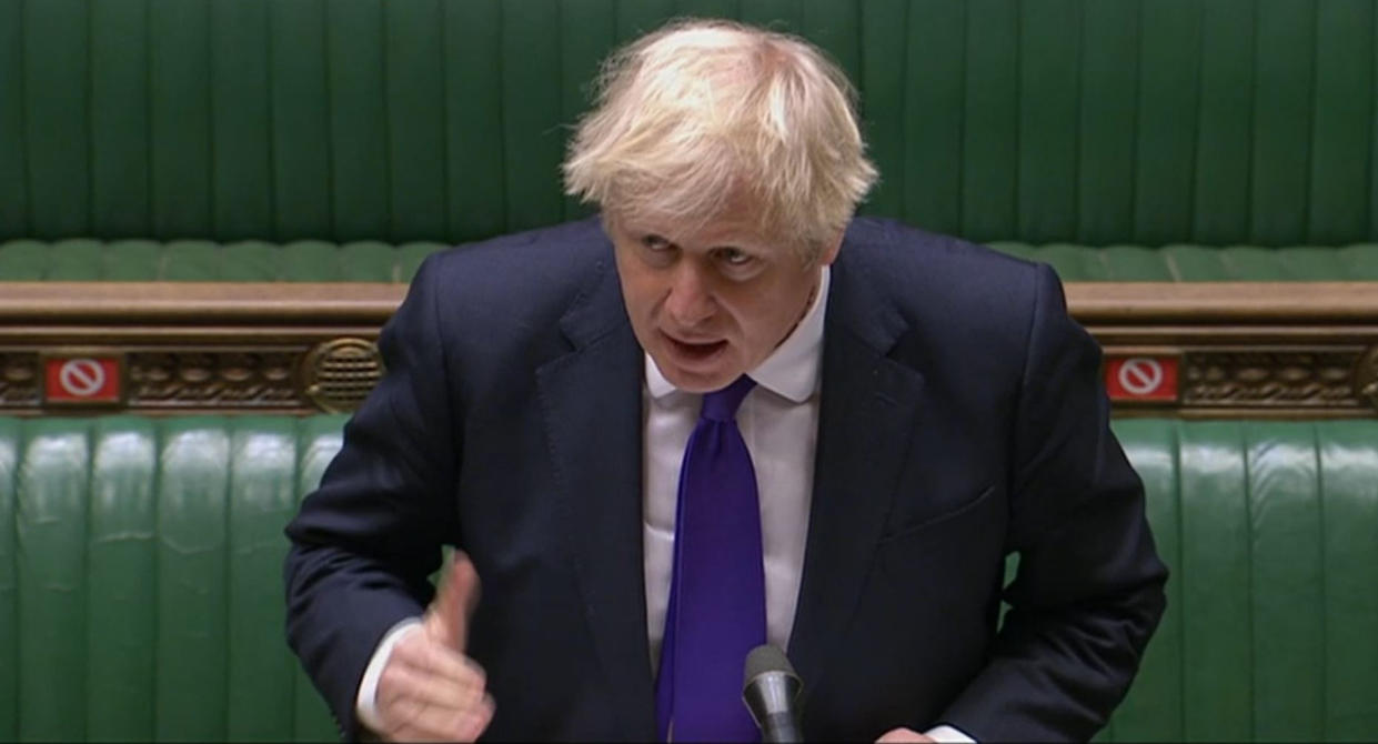 Prime Minister Boris Johnson speaks during Prime Minister's Questions in the House of Commons, London. (Photo by House of Commons/PA Images via Getty Images)