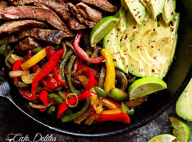 Chile Lime Steak Fajitas