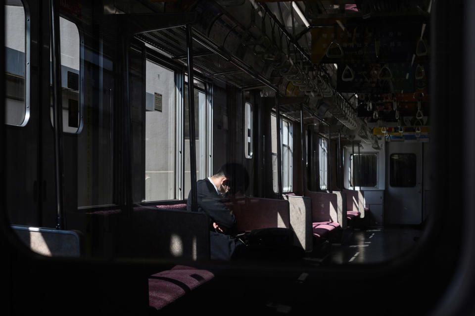 Image: A train in Tokyo (Philip Fong / AFP - Getty Images)