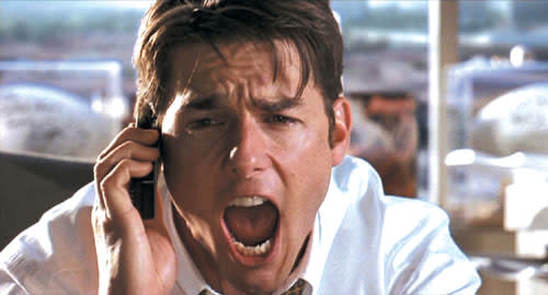 “Jerry Maguire” was voted #1 for cheesiest movie lines. taken from web
