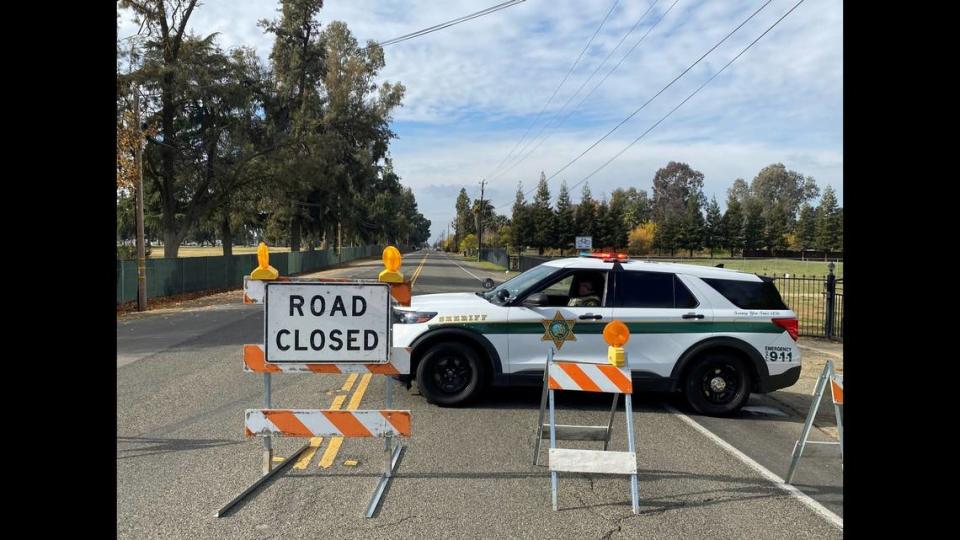 Deputies shot a man who they say fired at law enforcement during a standoff near Belmont and Wintergreen avenues on Tuesday, Dec. 6, 2022, according to the Fresno County Sheriff’s Office.