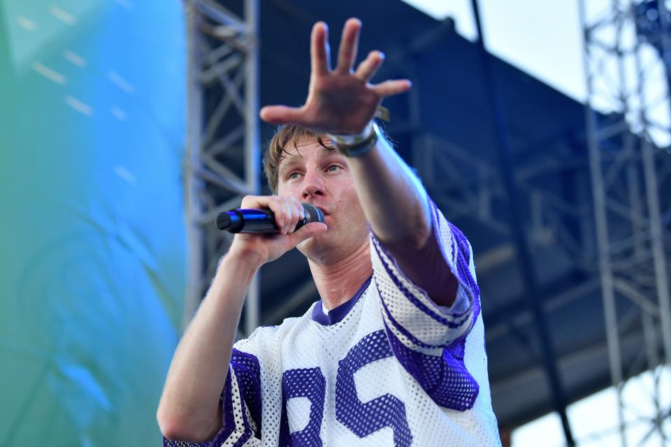 Glass Animals singer/songwriter Dave Bayley performs on stage in Fort Lauderdale, Fla., last December.