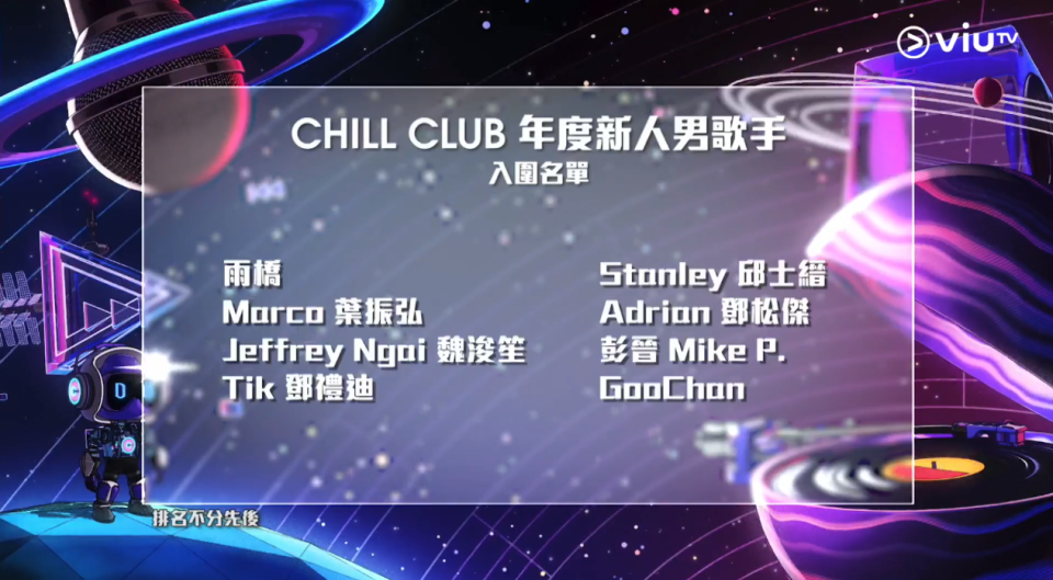 《CHILL CLUB 推介榜年度推介23/24》記者會Live截圖