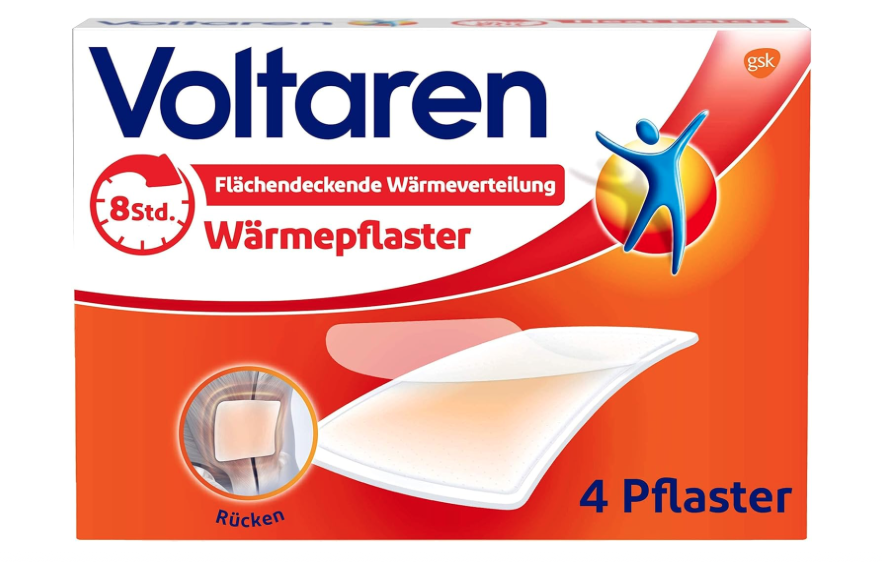 Wärmepflaster von Voltaren in der Packung (Bild: Amazon)