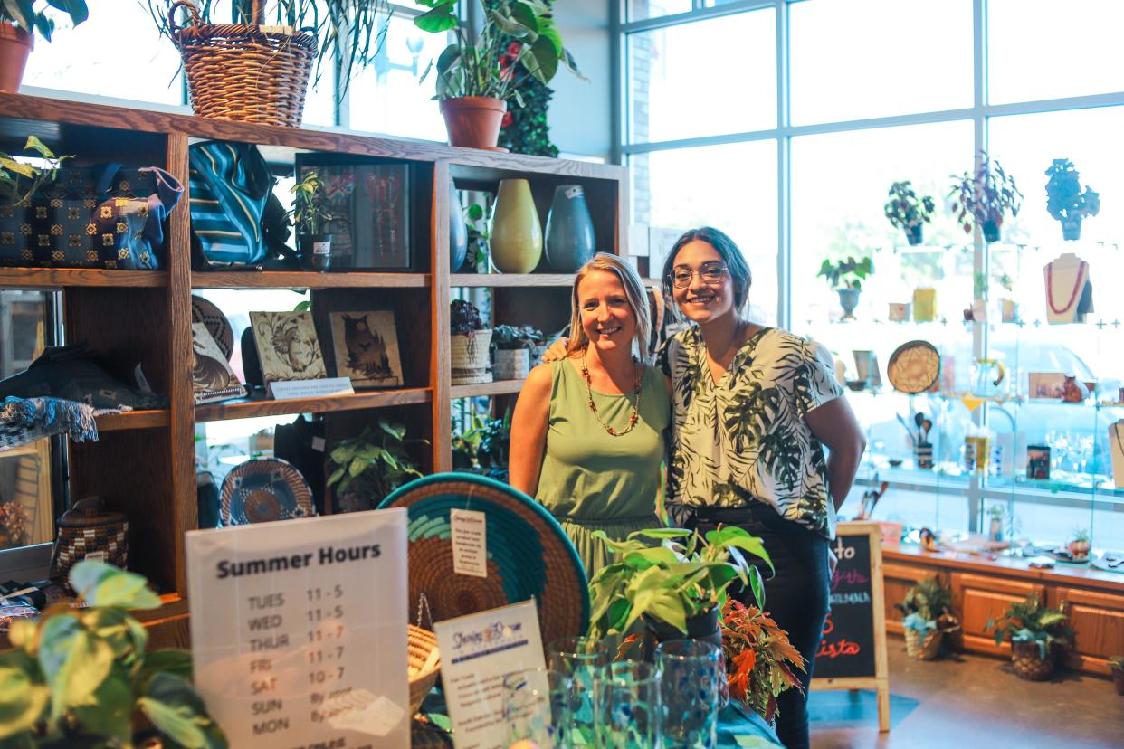 Lauren Vaske with Sharing the Dream, left, and Ariana Johnson of 605 Florista will hold a grand re-opening event at the Jones421 building that will celebrate the two businesses moving in together.