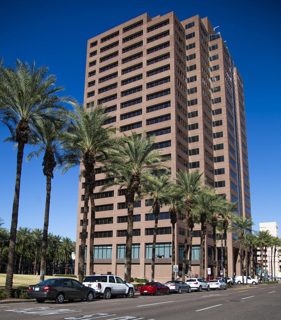 Exterior of the building that houses the Arizona Public Service Company in downtown Phoenix, Tuesday morning, Dec. 10, 2019.