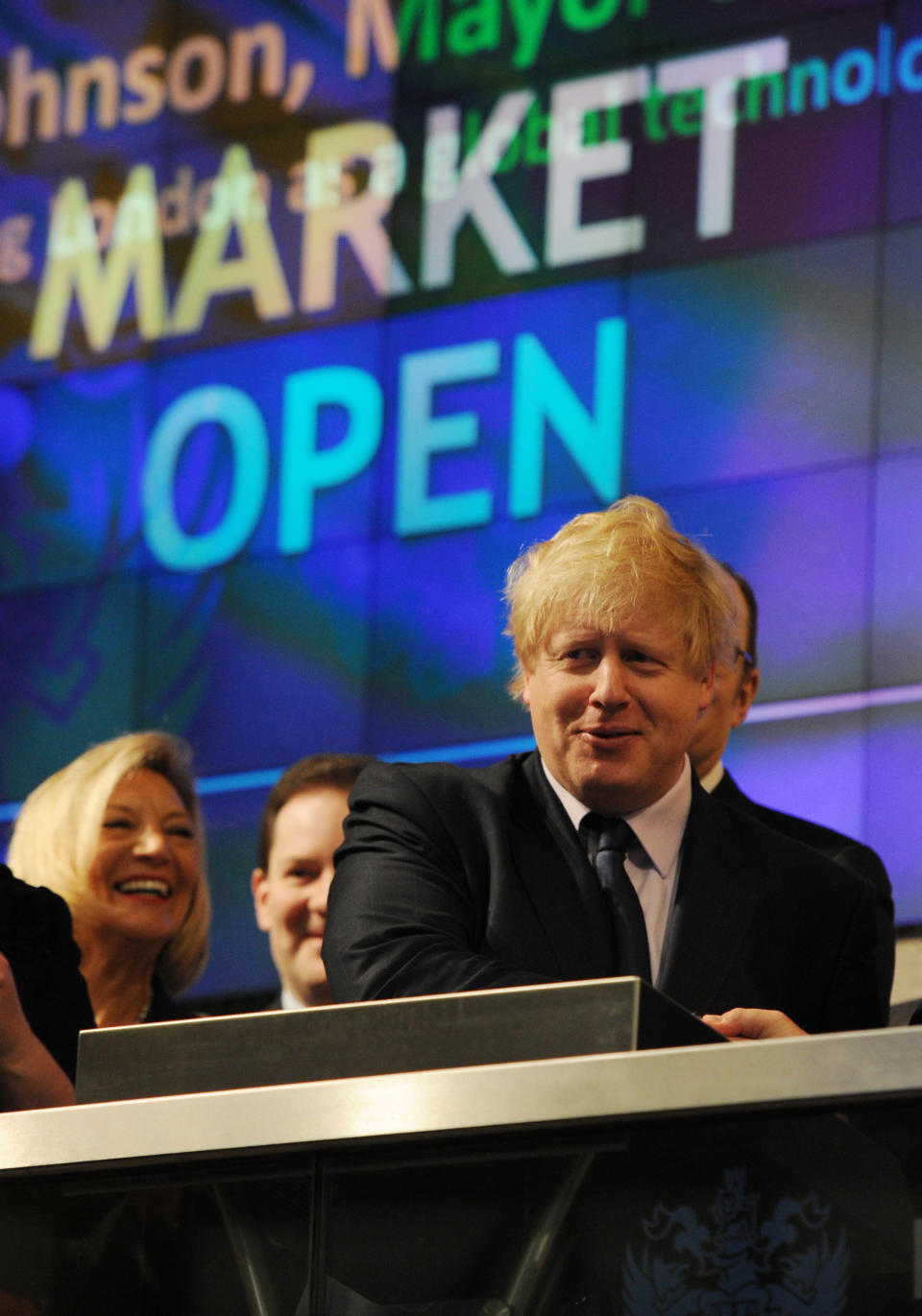 London Mayor Boris Johnson opens trading at the London Stock Exchange in London today. ASSOCIATION Photo. Picture date: Tuesday February 12 2013. Photo credit should read: Stefan Rousseau/PA Wire