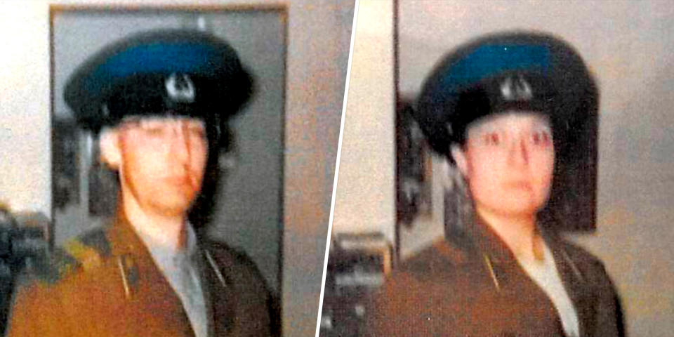 Walter Glenn Primose, also known as Bobby Edward Fort, and Gwynn Darle Morrison, also known as Julie Lyn Montague, appearing to wear KGB, the former Russian spy agency, uniforms in photos submitted as evidence by the government. (U.S. State Department)