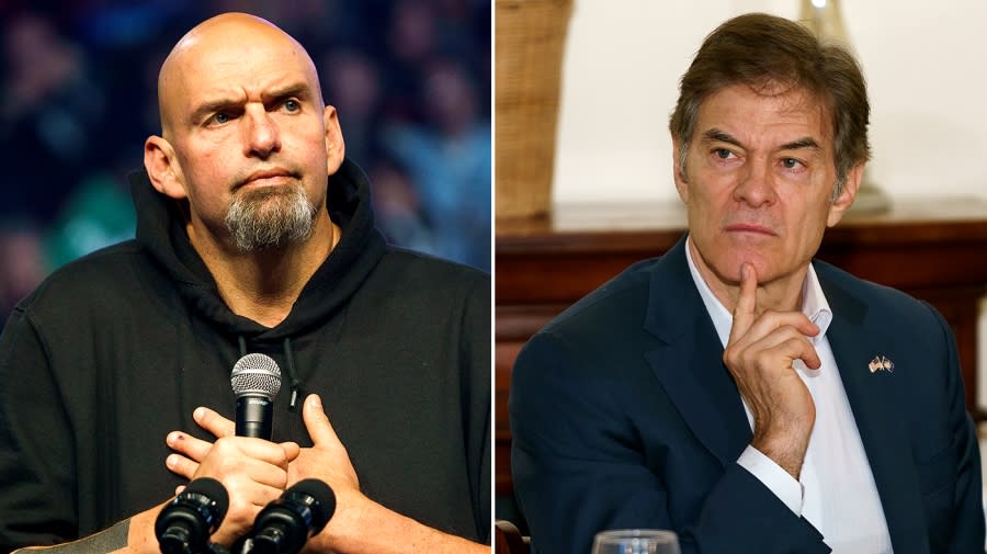 Pennsylvania Democratic candidate for Senate John Fetterman and Republican candidate Dr. Mehmet Oz