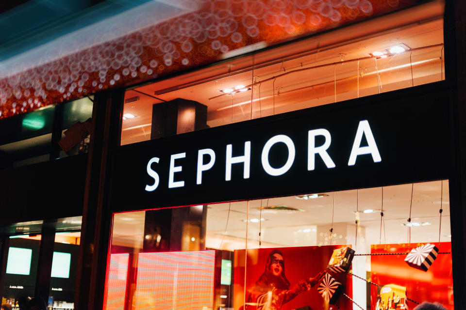 Strasbourg, France - December 20, 2016: Sephora cometics store in French city, Sephora is a French chain of cosmetics stores founded in 1969. Featuring nearly 300 brands