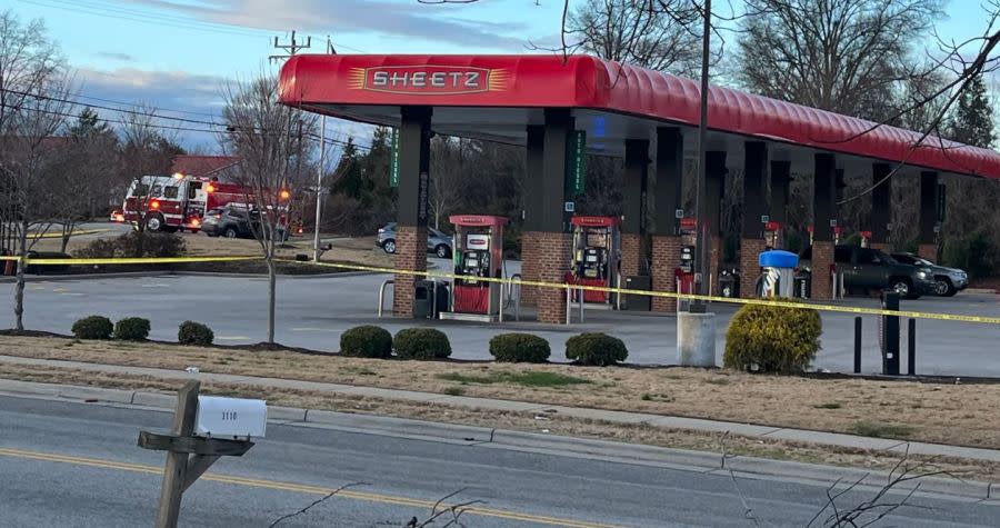 The Sheetz where the shooting happened in Colfax area just outside Greensboro. WGHP