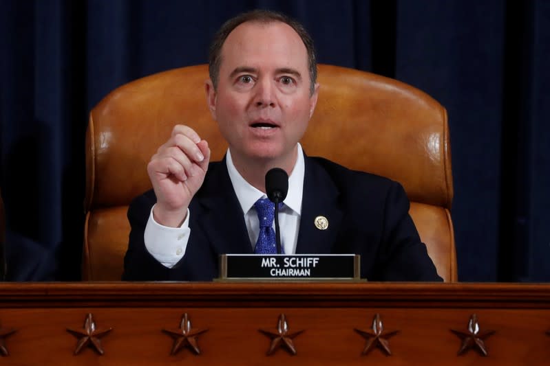Schiff presides at House Intelligence Committee hearing on Trump impeachment inquiry on Capitol Hill in Washington