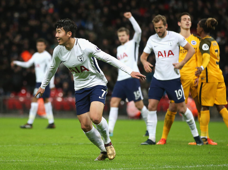 Spurs overcame a stubborn Brighton at Wembley: Getty