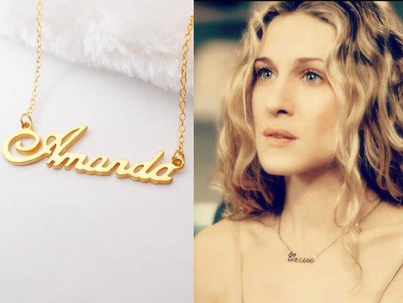 1) Personalized Carrie Bradshaw Necklace