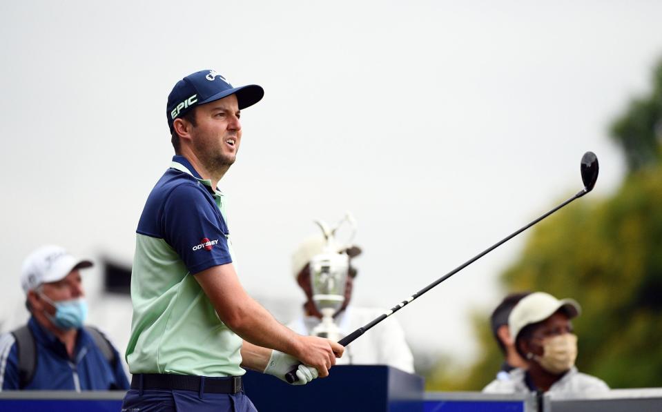 Ashley Chesters of England during The Open Qualifying Series, part of the Joburg Open at Randpark Golf Club on November 27, 2021 in Johannesburg, South Africa - Ashley Chesters stranded in South Africa, fighting to get home in time for his wedding - GETTY IMAGES