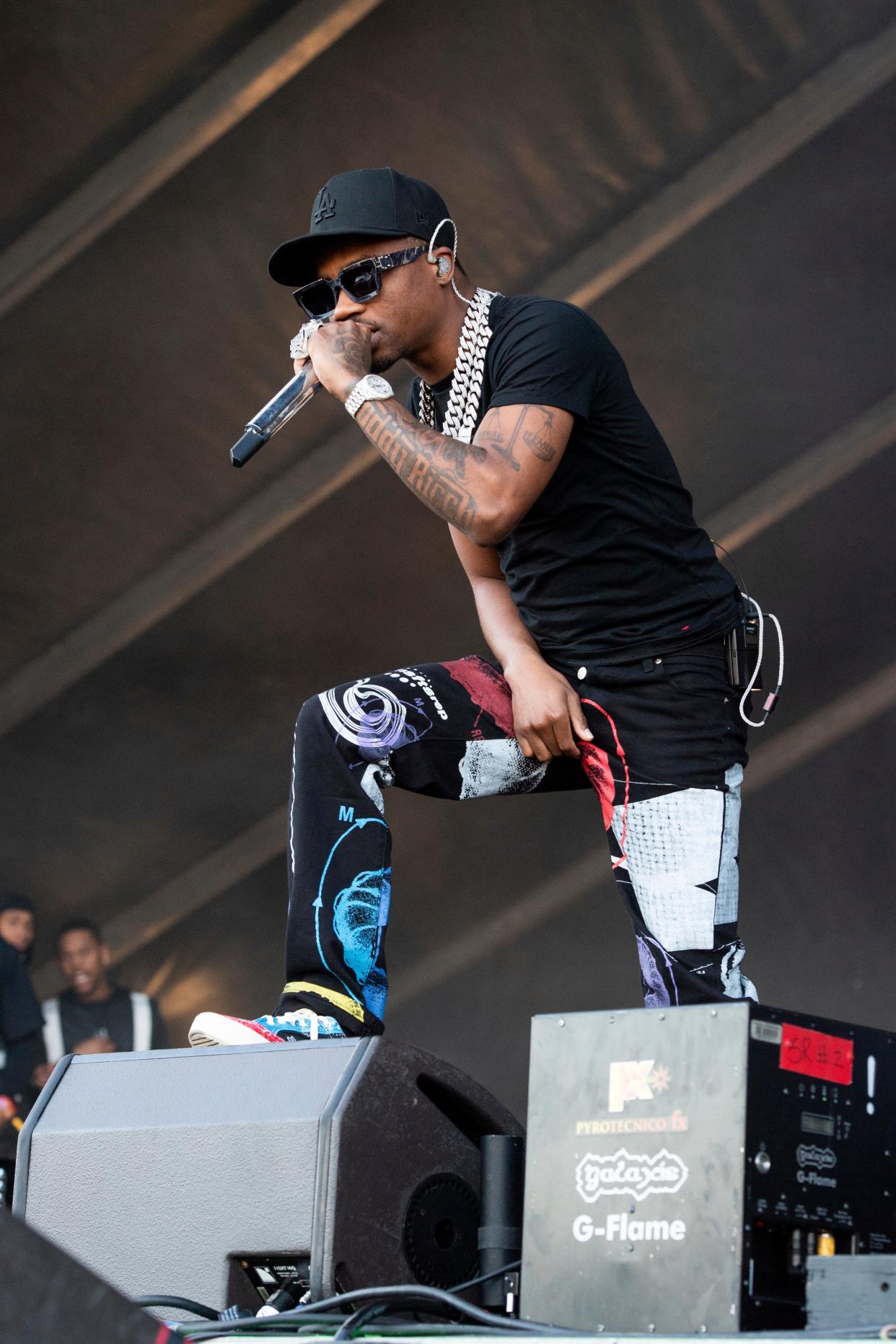 Roddy Ricch performs at Day 1 of the Astroworld music festival.